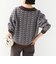 《予約》【WEB限定】〈手洗い可能〉モール ジャカード 配色 ポロ ニット