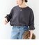 《予約》【WEB限定】〈洗濯機可能〉オーガニックコットン フリル ロングスリーブ TEE