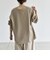 《予約》〈手洗い可能〉カットジョーゼット Vネック ワイド カーディガン