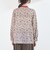 〈手洗い可能〉MULHOUSE  フラワー プリント ギャザー シャツ