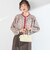 〈手洗い可能〉MULHOUSE  フラワー プリント ギャザー シャツ
