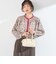 〈手洗い可能〉MULHOUSE  フラワー プリント ギャザー シャツ