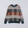 〈洗濯機可能〉チェック コットンカシミヤ クルーネック 26AW