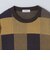 〈洗濯機可能〉チェック コットンカシミヤ クルーネック 26AW
