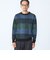 〈洗濯機可能〉チェック コットンカシミヤ クルーネック 26AW