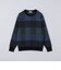 〈洗濯機可能〉チェック コットンカシミヤ クルーネック 26AW