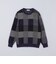 〈洗濯機可能〉チェック コットンカシミヤ クルーネック 26AW