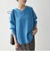 《予約》〈手洗い可能〉AQUA カシミヤ ミックス Vネック ラウンドヘム プルオーバー ニット