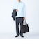 【WEB限定】〈吸水速乾・手洗い可能〉シャンブレー レギュラー ロングスリーブ ポロシャツ