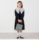 〈手洗い可能〉レース カラー ポリエステルベロア ティアード ワンピース <KIDS>◇