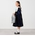 〈手洗い可能〉レース カラー ポリエステルベロア ティアード ワンピース <KIDS>◇