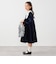 〈手洗い可能〉レース カラー ポリエステルベロア ティアード ワンピース <KIDS>◇