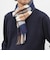 ウール カシミヤ シングル チェック マフラー◆