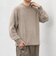〈手洗い可能〉アンゴラ ミックス シャギー レイヤードネック ニット◆