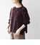 〈手洗い可能〉フラワー 刺繍 クルーネック プルオーバー