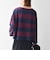 〈洗濯機可能〉ワイド ボーダー ボートネック TEE