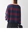 〈洗濯機可能〉ワイド ボーダー ボートネック TEE