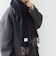 サープラスヤーン ウール カシミヤ リバーシブル パネル マフラー26AW◆