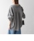 《予約》〈洗濯機可能〉ウールライク オープンカラー タック シャツ ブラウス［NAVY BLUE］