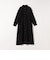 《予約》〈洗濯機可能〉ウールライク ポケット フレア ロング ワンピース［NAVY BLUE］
