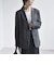 ウール ミックス ツイード ノーラペル ジャケット