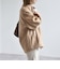 《予約》PURE WOOL ボトルネック コクーン ジップ ミディ コート