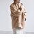 《予約》PURE WOOL ボトルネック コクーン ジップ ミディ コート