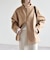 《予約》PURE WOOL ボトルネック コクーン ジップ ミディ コート