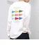 SNOOPY コラボ ヴィンテージライク ペナント グラフィック プリント Tシャツ(ロンT)◇