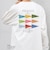SNOOPY コラボ ヴィンテージライク ペナント グラフィック プリント Tシャツ(ロンT)◇