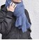 ウール混 リブ編み ニット ビッグ マフラー◆