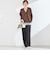 〈手洗い可能〉レース コンビ Vネック カーディガン