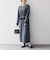 〈洗濯機可能〉フロッキー ドット レース ペプラム ワンピース ［NAVY BLUE］