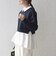 《予約》【WEB限定】〈手洗い可能〉レギュラーカラー シャツ ドッキング ペプラム ニット