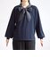 〈手洗い可能〉布帛 ボウタイ コンビ 2WAY トップス