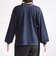 〈手洗い可能〉布帛 ボウタイ コンビ 2WAY トップス