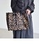 《予約》チャーム付き 2way スクエア トート バッグ leopard/solid（A4対応）