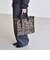 《予約》チャーム付き 2way スクエア トート バッグ leopard/solid（A4対応）