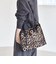 《予約》チャーム付き 2way スクエア トート バッグ leopard/solid（A4対応）