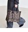 《予約》チャーム付き 2way スクエア トート バッグ leopard/solid（A4対応）