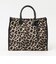 《予約》チャーム付き 2way スクエア トート バッグ leopard/solid（A4対応）