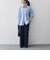 《予約》〈洗濯機可能〉グレンチェック センタープレス イージー ワイド パンツ［NAVY BLUE］