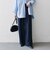 《予約》〈洗濯機可能〉グレンチェック センタープレス イージー ワイド パンツ［NAVY BLUE］