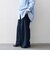 《予約》〈洗濯機可能〉グレンチェック センタープレス イージー ワイド パンツ［NAVY BLUE］