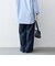 《予約》〈洗濯機可能〉グレンチェック センタープレス イージー ワイド パンツ［NAVY BLUE］