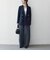 《予約》〈手洗い可能〉グレンチェック テーラード ダブル ジャケット［NAVY BLUE］