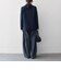 《予約》〈手洗い可能〉グレンチェック テーラード ダブル ジャケット［NAVY BLUE］
