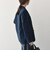 《予約》〈手洗い可能〉グレンチェック テーラード ダブル ジャケット［NAVY BLUE］