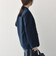 《予約》〈手洗い可能〉グレンチェック テーラード ダブル ジャケット［NAVY BLUE］