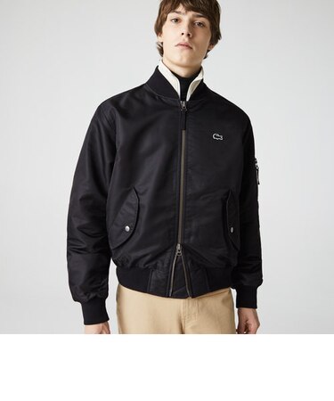 LACOSTE L!VE ユニセックス フェルトロゴMA-1ジャケット｜ラコステの  